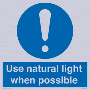 Use natural light when possible